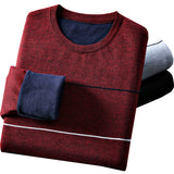 2020 winter spring Casual Men's Sweater O-Neck Striped Slim Fit Knittwear Mens Sweaters Pullovers M-3XL