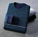 2020 winter spring Casual Men's Sweater O-Neck Striped Slim Fit Knittwear Mens Sweaters Pullovers M-3XL
