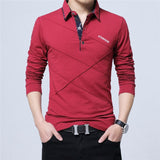 ARCSINX 5XL Polo Shirt Men Plus Size 3XL 4XL Autumn Winter Brand Men's Polo Shirt Long Sleeve Casual Male Shirt Mens polo Shirts