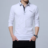 ARCSINX 5XL Polo Shirt Men Plus Size 3XL 4XL Autumn Winter Brand Men's Polo Shirt Long Sleeve Casual Male Shirt Mens polo Shirts