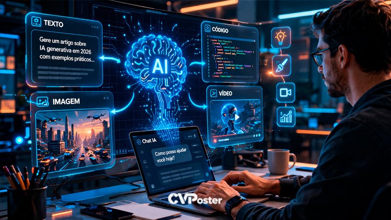 Inteligência artificial generativa aplicada: como funciona, onde usar e por que está transformando tudo em 2026
